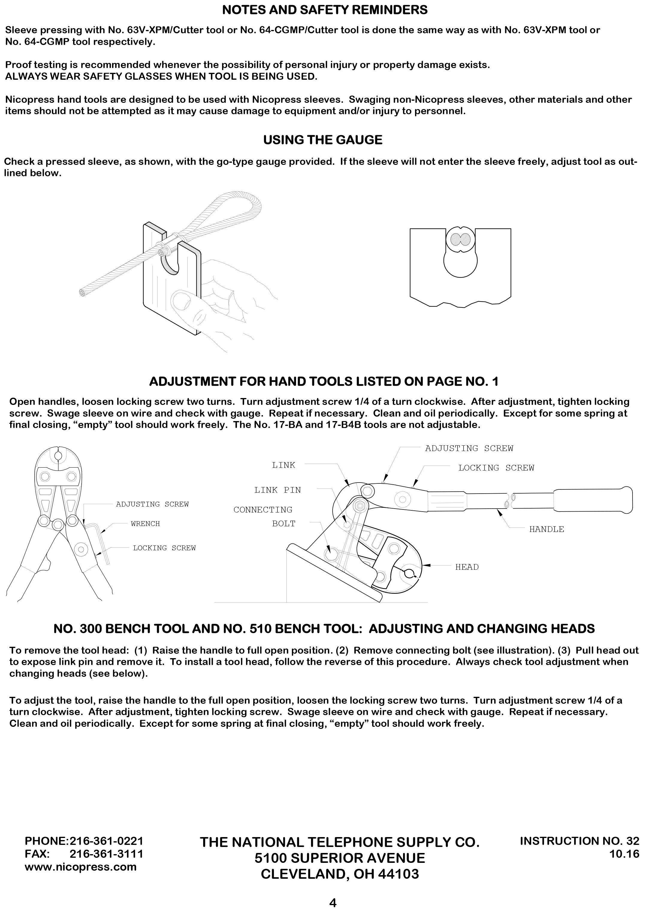 Mono Crimp Size Chart